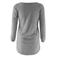 thumbnail image 3 of Baqcunre Ladies' Solid Colour Long Sleeve Loose Stylish Plush Top Womens Tops T Shirts For Women Going Out Tops Women Clothing Womens Shirts,Color Grey,Size 3XL, 3 of 8