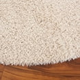 thumbnail image 3 of SAFAVIEH Lindsay Deborah Solid Polyester Shag Area Rug, Beige, 6'7" x 6'7" Round, 3 of 7