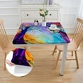 thumbnail image 2 of WYYP Colorful Leaves Square Tablecloth Washable for Home Kitchen Outdoor Decoration 100% Polyester Fiber 40*40, 2 of 8
