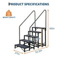 thumbnail image 2 of Garvee Portable 5-Step RV Stairs with Handrails in Black, Non-Slip Step Ladder for Travel Trailers, Campers, Hot Tubs and Poolside Use, 2 of 7