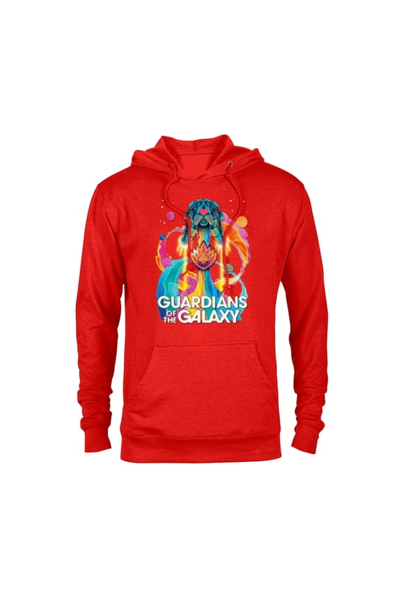 Guardians of the Galaxy Volume 3 Bowie Space Rainbow - Pullover Hoodie for Adults - Customized-Red