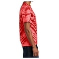 thumbnail image 5 of Yellow Rooster Men's Short Sleeve Tiger Stripe Tie-Dye Cotton T-Shirts Red 3XL, 5 of 6