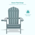 thumbnail image 6 of Sonerlic 1 Pcs Folding Adirondack Chair Patio Outdoor Plastic Fire Pit Chair,Lake Blue, 6 of 8