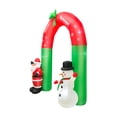 thumbnail image 4 of Decoración de patio de arco de Papá Noel y muñeco de nieve inflable de Navidad de 8 pies Genérico Decoración navideña, 4 of 7
