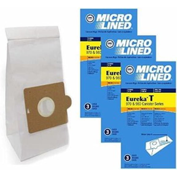 DVC Micro-Lined Paper Replacement Bags Style T Fit Compatible with Eureka 970 and 980 Canis
