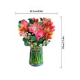 thumbnail image 2 of Paper Pops Up Cards Festive Tulips Forever Flower Bouquet 3d Popup Greeting Cards With Blank Note Card And Envelope,jxlgv, 2 of 5