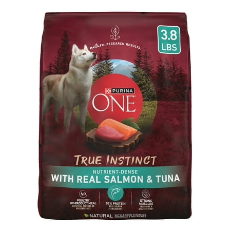 Purina ONE True Instinct With Real Salmon and Tuna Natural With Added Vitamins Minerals and Nutrients High Protein Dog Food Dry Formula