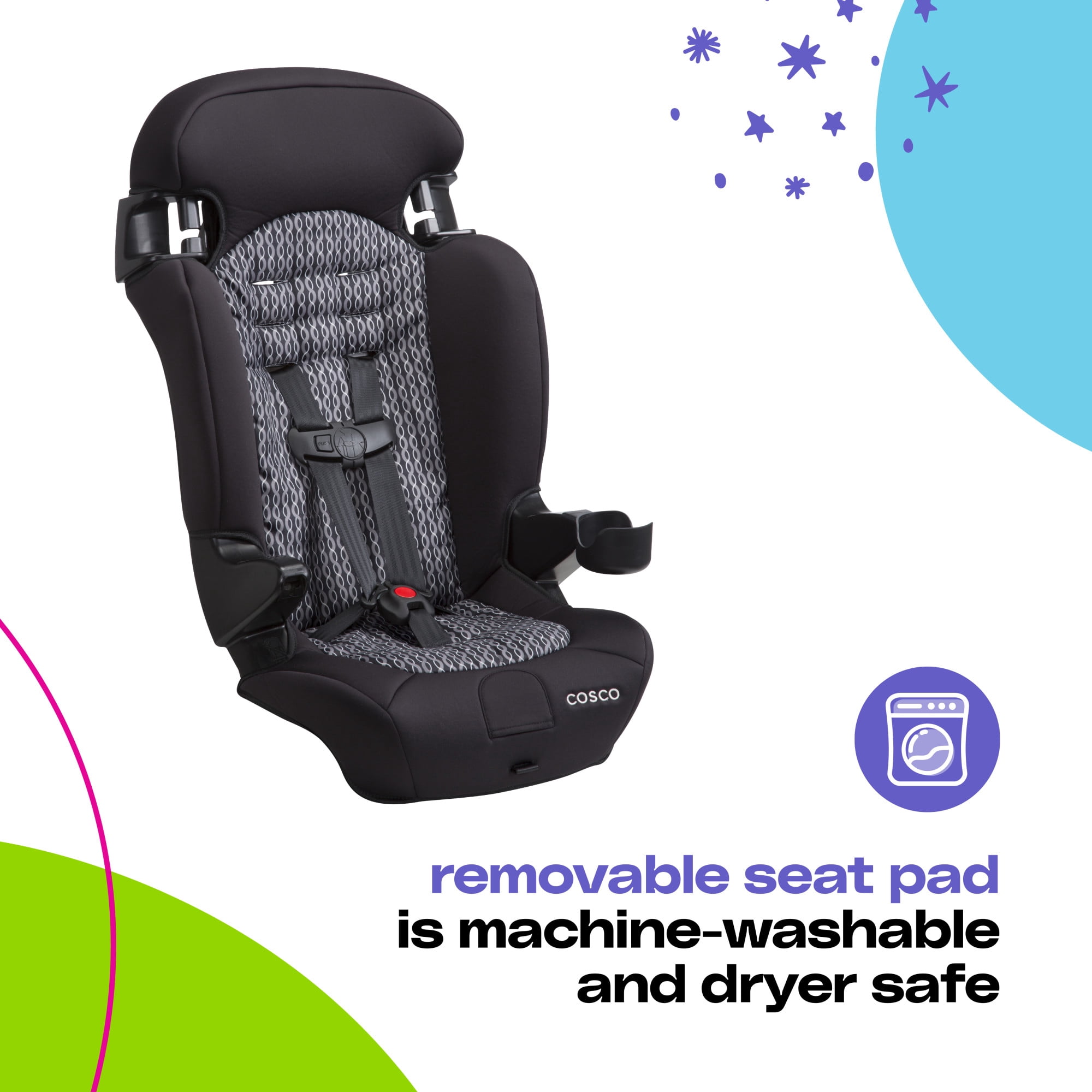 Cosco Kids Finale 2-in-1 Toddler High-Back Booster Car Seat, Braided Twine II