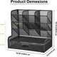 thumbnail image 3 of Mesh Desk/ Desktop Stationary Organizer, Multi-Functional Pen Holder, Storage Rack (Black Mesh Pen Holder with Drawer), 3 of 4