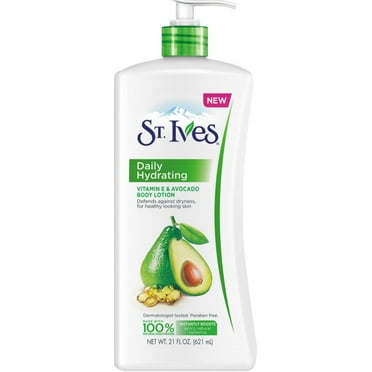 St. Ives Daily Hydrating Vitamin E & Avocado Body Lotion 21 oz (Pack of 4)