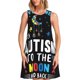 thumbnail image 1 of Balery I Love With Autism To The Moon And Back Vestidos de verano para mujer con estampado: vestido holgado sin mangas, vestido playero informal y cómodo para días calurosos., 1 of 7