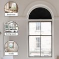thumbnail image 3 of Arch Window Shades No Tools Light Filtering Fabric Shade Stick on Half Circle Round Pleated Blinds Arched Window Covering for Bedroom Kitchen Bathroom, 3 of 6