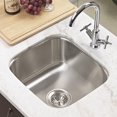 thumbnail image 4 of Houzer Club Stainless Steel Kitchen Sink for Bar & Prep: 17 Inch Undermount Single Bowl Sink with Strainer, Durable & Versatile, Essential for Home & Apartment: MS-1708-1, 4 of 4