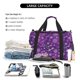 thumbnail image 5 of Disketp Purple Snowflakes Bolsa de Viaje Tipo Duffle, Bolso de Mano para Fin de Semana para Mujer, Bolsa de Gimnasio Ligera para Hombre, Esencial para Viajes, 5 of 7