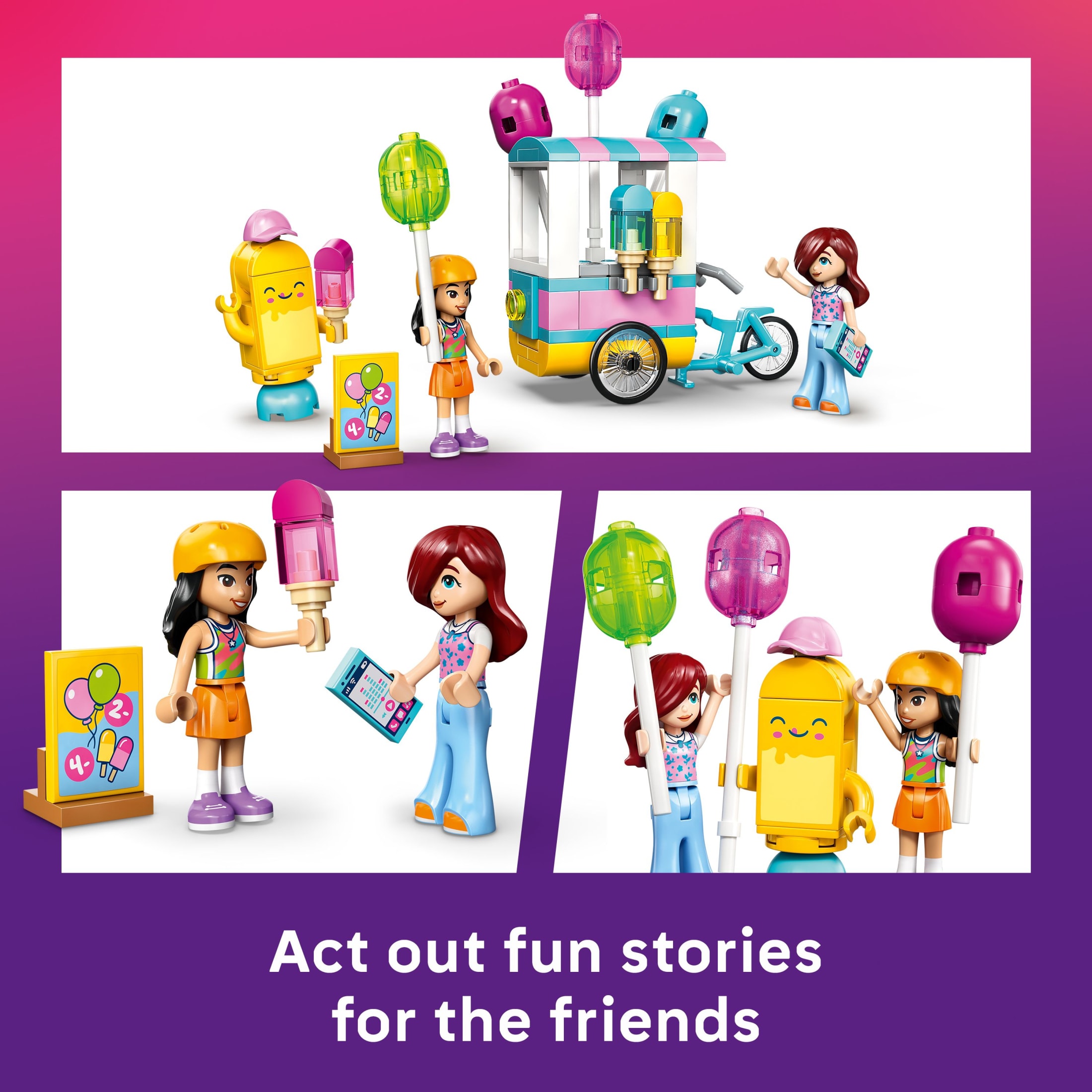 LEGO Friends Puesto de Helados y Globos Juguete de Construcción para Niñas y Niños - Set de juego de simulación para niños, de 6+ años - Con minimuñecas Liann y Paisley y accesorios - Idea de regalo para cumpleaños - 42692 5