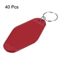 thumbnail image 3 of Uxcell 40Pcs Llaveros de Hotel en Blanco, Llaveros de Motel de Plástico Vintage en Forma de Rombo, Etiquetas de Llave de Hotel, Anillos de Llave, Rojo Oscuro, 3 of 6