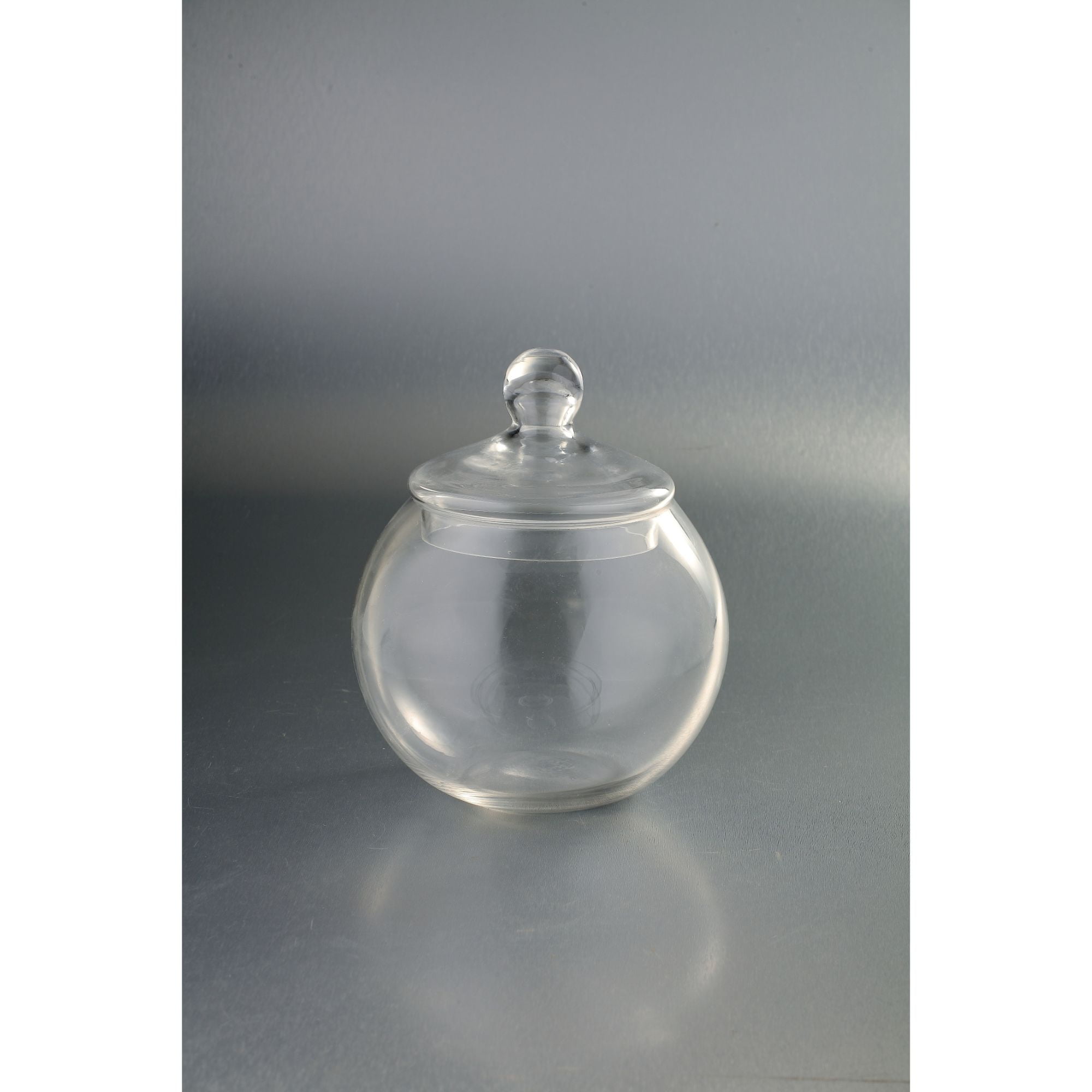 9.5" Clear Candy Dish Jar with Finial Lid Tabletop Decor
