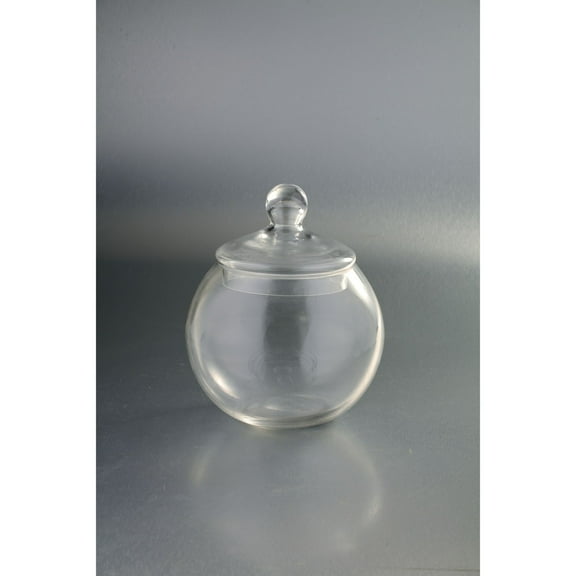 CC Home Furnishings 9.5" Clear Candy Dish Jar with Finial Lid