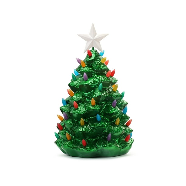 Mr. Christmas 36" Outdoor Blow Mold Nostalgic Tree - Green Metallic ...