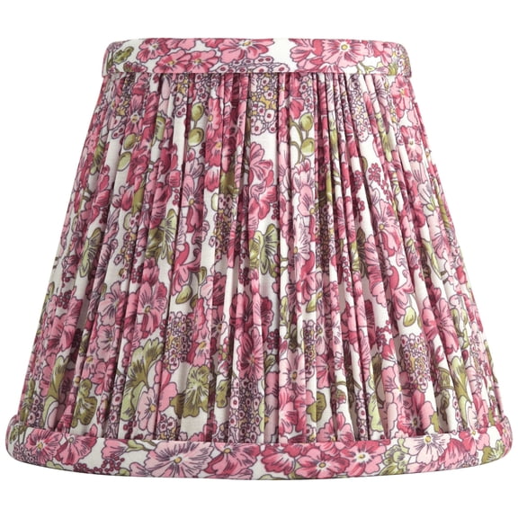 Springcrest Nelle Pink Floral Pleated Shade 3.5x6x5 (Clip-On)
