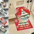 thumbnail image 2 of PEIBang Christmas Bathroom Rugs Set of 2,Merry Christmas Toilet Lid Cover,Non-Slip Absorbent U-Shaped Toilet Mat for Bathroom Decor, 2 of 6