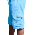 thumbnail image 4 of G-Style USA Men's Solid Fleece Cargo Shorts DFP1 - SKY BLUE - 5X-Large, 4 of 5