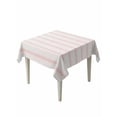thumbnail image 2 of Pink Striped Tablecloth Square Table Cloth 54x54, Waterproof Outdoor Table Cloth Covers Decorative Table Protector, Rustic Pink Stripe Modern Art Beige Washable Table Cover for Kitchen Dinning Party, 2 of 8