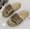 Gold, variant on Women's Rhinestone One-Strap Slide Sandals Glitter Flat Non-slip Summer Beach Casual Slippers Silver 41