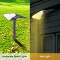 thumbnail image 4 of 2PCS Foco solar LED Ajustable 2 en 1 Luces de estaca de paisaje Luz de pared Luces impermeables al a Tomshoo Amarillo/2 piezas, 4 of 7