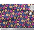 thumbnail image 3 of Soimoi Polyester Crepe Fabric Flower Artistic Printed Craft Fabric by The Yard 42 Inch Wide, 3 of 3