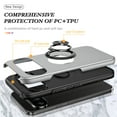 thumbnail image 5 of Dteck Case for Google Pixel 10 Pro XL,Shockproof TPU+PC Case Built-in Ring Holder Kickstand Slim Back Protective Cover for Google Pixel 10 Pro XL,Silver, 5 of 7