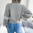 thumbnail image 4 of Vedolay Womens Sweaters Knit Cardigan Sweater Loose Fit Casual Solid Color Jacket Coat Gray,M, 4 of 5