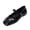 Black_028, variant on Women’s Patent Leather Mary Jane Flats, Rhinestone Strap Square Toe Dress Shoes Low Flat Walking Footwear Black 5（EU-35）