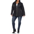 thumbnail image 2 of White Mark Women's Plus Size Zip Up Puffer Coat, 2 of 5