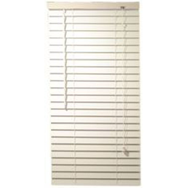 Designer S Touch 2 Inch Faux Wood Mini Blinds With Contemporary Valance White 24 1 2x48 In Walmart Com Walmart Com