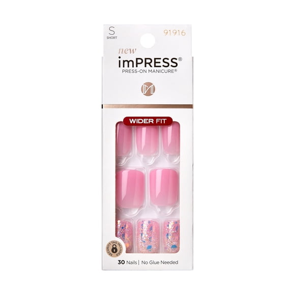 Press-On Nails Impress «Dream It Up», talla corta, rosa claro