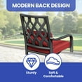 thumbnail image 2 of Wooflex Set of 2 Patio Swivel Dining Chairs with Cushion, Outdoor Dining Chairs with Cushioned Pillow & Sturdy Frame, 2 of 9
