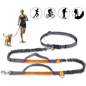 Mains Free Dog Leash, réglable élastique Jogging Leash avec pointage réfléchissant pour les chiens jusqu'à 110 Kg