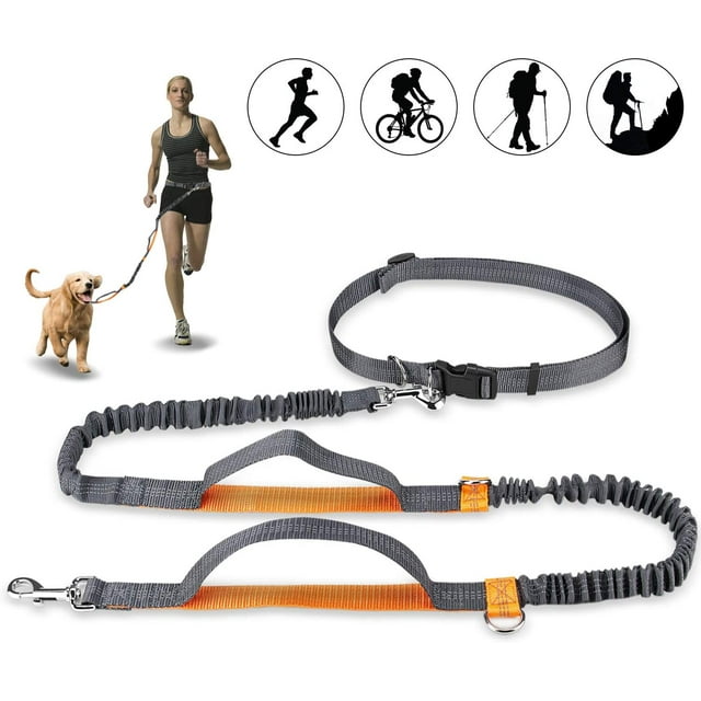 Hands Free Dog Leash, Adjustable Elastic Jogging Leash With Reflective Stitching For Dogs Up To 110 Kg