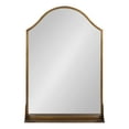 thumbnail image 3 of Kate and Laurel Gramera Traditional Scalloped Arched Wall Mirror with Shelf, 20x30 Gold, Decorative Glam Arch Mirror with Display Ledge and Sleek Finish, 3 of 9