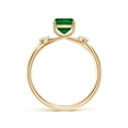 thumbnail image 2 of ANGARA Lab Grown Nature Inspired Cushion Rectangular Emerald Engagement Ring for Women in 14K Yellow Gold (Size-8x6mm) | May Birthstone, Anniversary, Jewelry Gift for Women | Lab-Grown Emerald Ring, 2 of 8