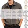 thumbnail image 2 of hotojiny Men T Shirts Loose Fit Half Sleeve Casual Streetwear Fashion Striped Tops Lightweight Collared Shirt Summer Clothes, 2 of 4