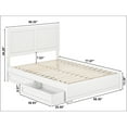 thumbnail image 5 of Clayton Full Wood Platform Bed with Panel Footboard and Storage Drawers in White, 5 of 5