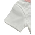 thumbnail image 6 of Qiylii Newborn Baby Summer Ribbed Outfit Short Sleeve T-shirt+Shorts,0-3T, 6 of 9