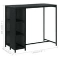 thumbnail image 4 of vidaXL 5 Piece Garden Bar Set with Cushions Poly Rattan Black, 4 of 5