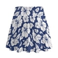 thumbnail image 6 of FUIALDOLG Tropical Blue Flower Athletic Skorts Tennis Skirt with Pocket High Waisted A-line Golf Skirt Womens Floral A-line Tennis Skirt for Running,Baseball,XL, 6 of 8