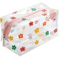 thumbnail image 5 of Clear Flower Makeup Bags Transparent Floral Cosmetic Bag Travel Wash Bag Waterproof Toiletry Storage Pouch for Women Girls Daisy, 5 of 9
