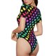 thumbnail image 2 of Balery Rainbow Hearts Body de cuello redondo de manga corta para mujer Tops de manga corta Tops básicos-Medium, 2 of 7