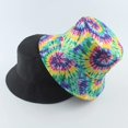 thumbnail image 3 of CoCopeaunts Tie Dye Bucket Hat Women Summer Sun Hats Unisex Reversible Fisherman Hat Beach Sunscreen Reversible Bucket Cap, 3 of 8