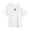 thumbnail image 1 of Camiseta de Mujer Ropa Elegante de Verano Camiseta de Cuello Redondo para Mujer para Paseos Excursiones Trabajo S, 1 of 7